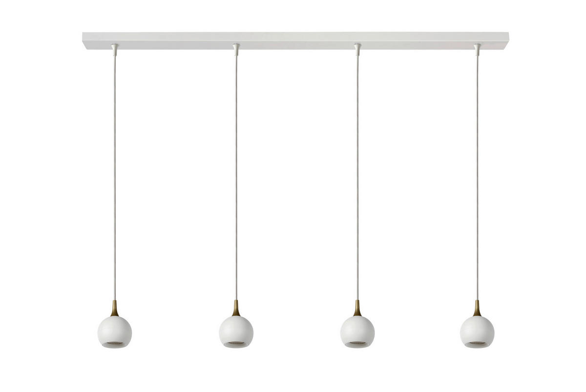 LED-HÄNGELEUCHTE Favori 100/10/100 cm   - Weiß, Design, Metall (100/10/100cm) - Lucide