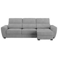 ECKSOFA Mikrofaser Grau  - Schwarz/Grau, Konventionell, Kunststoff/Textil (285/177cm) - MID.YOU