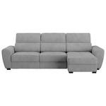 ECKSOFA  in Mikrofaser Grau  - Schwarz/Grau, KONVENTIONELL, Kunststoff/Textil (285/177cm) - Carryhome