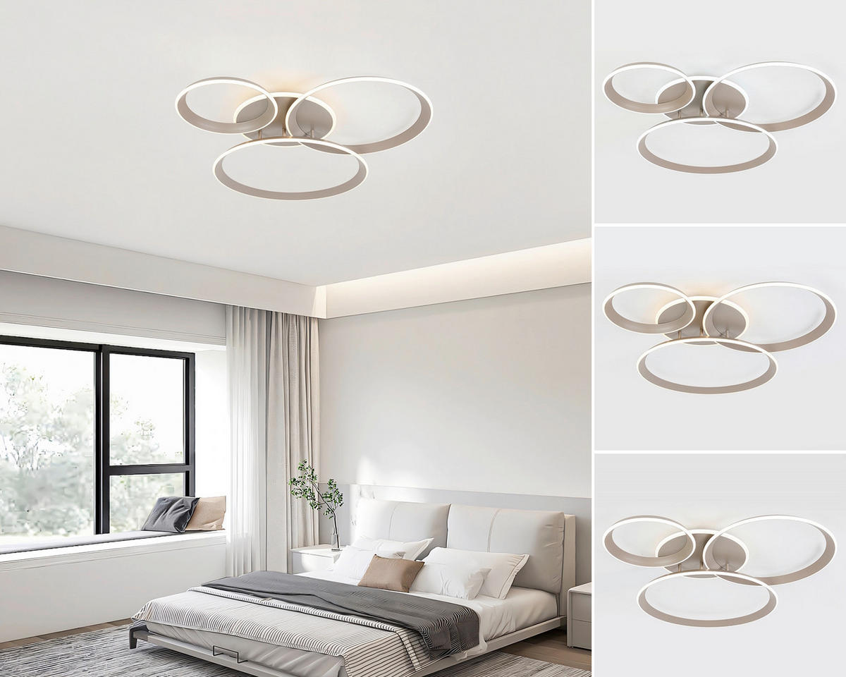 Plafonieră Cu Led 39 W    96/84/10 cm  - nisipiu, Design, plastic/metal (96/84/10cm) - Dieter Knoll