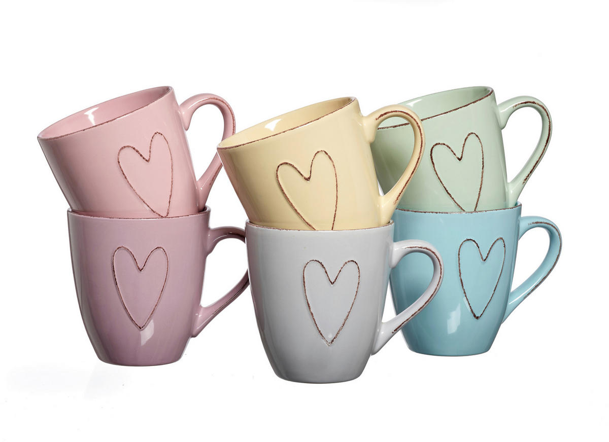 JUMBOTASSE Heart 520 ml  - Blau/Gelb, LIFESTYLE, Keramik (9/6/11cm) - Ritzenhoff Breker