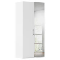 DREHTÜRENSCHRANK 101/223/61 cm,  in Weiß, 2-türig  - Chromfarben/Edelstahlfarben, Basics, Glas/Holzwerkstoff (101/223/61cm) - Novel