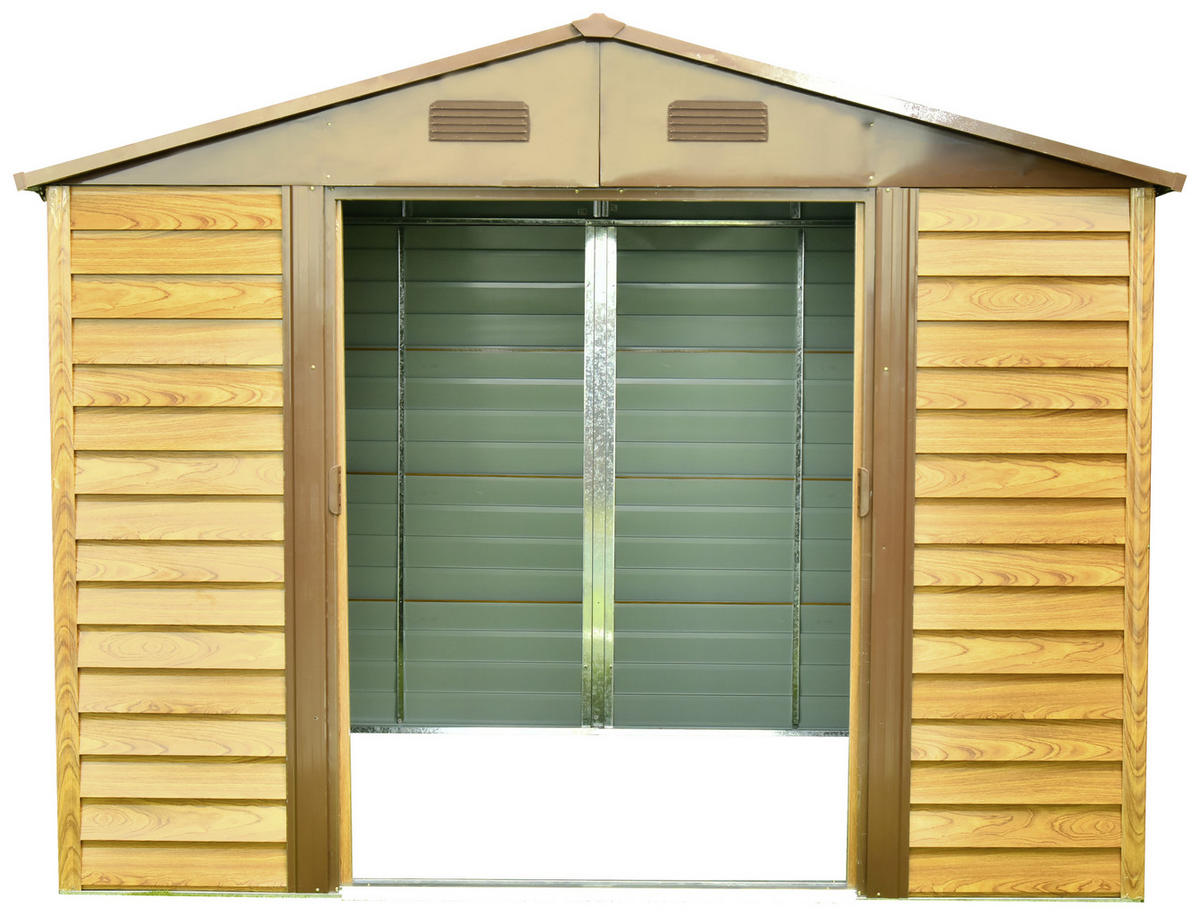 GERÄTEHAUS 278/215/323 cm  - Hellbraun, Basics, Metall (278/215/323cm)