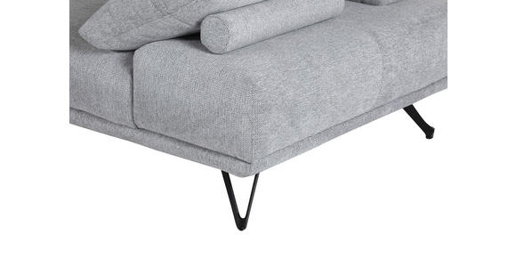 ECKSOFA Grau Flachgewebe  - Schwarz/Grau, KONVENTIONELL, Textil/Metall (240/310cm) - Carryhome