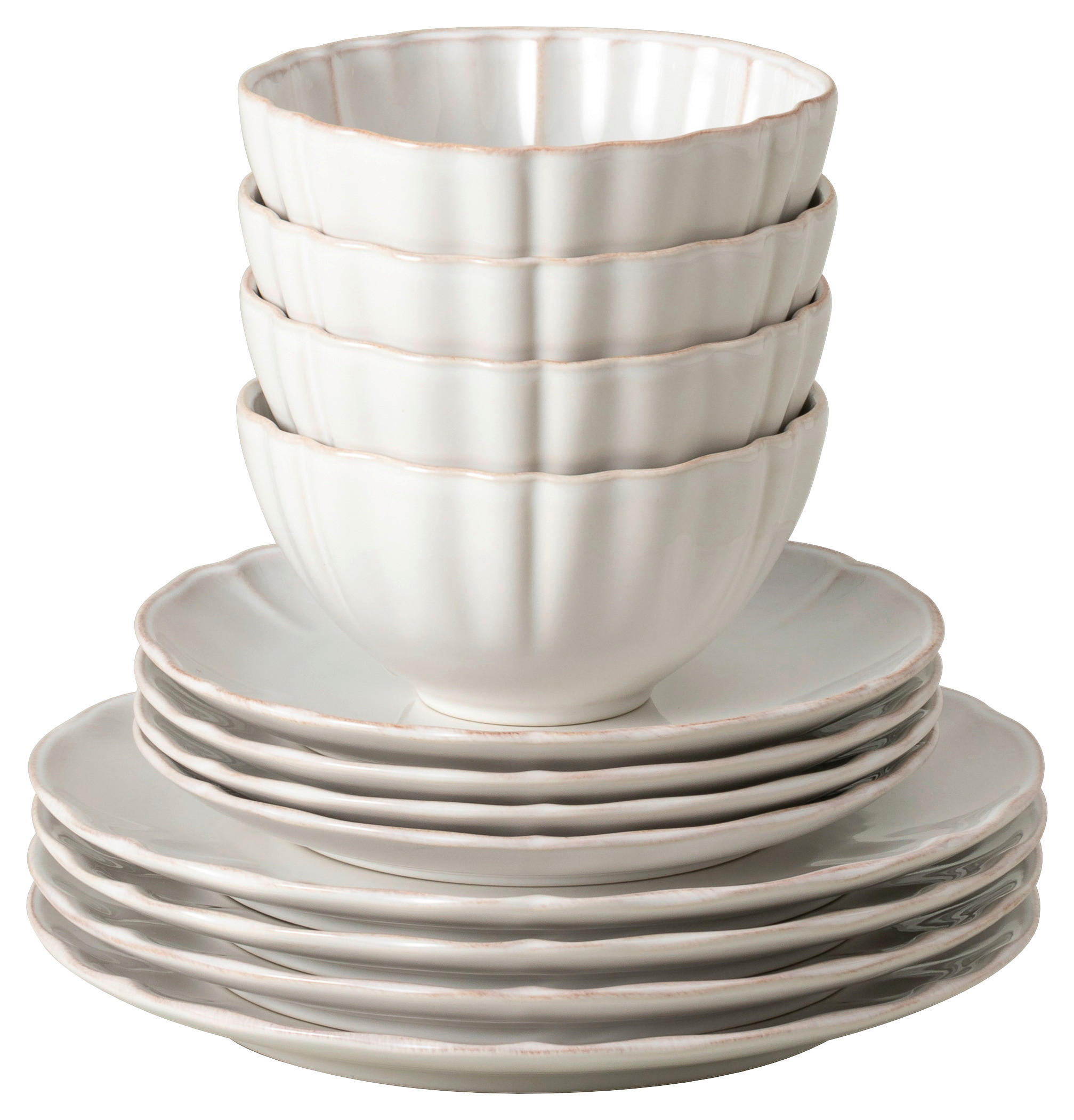 KOMBISERVICE Weiß ALENTEJO 12-teilig 4 Personen  - Weiß, Basics, Keramik - Costa Nova