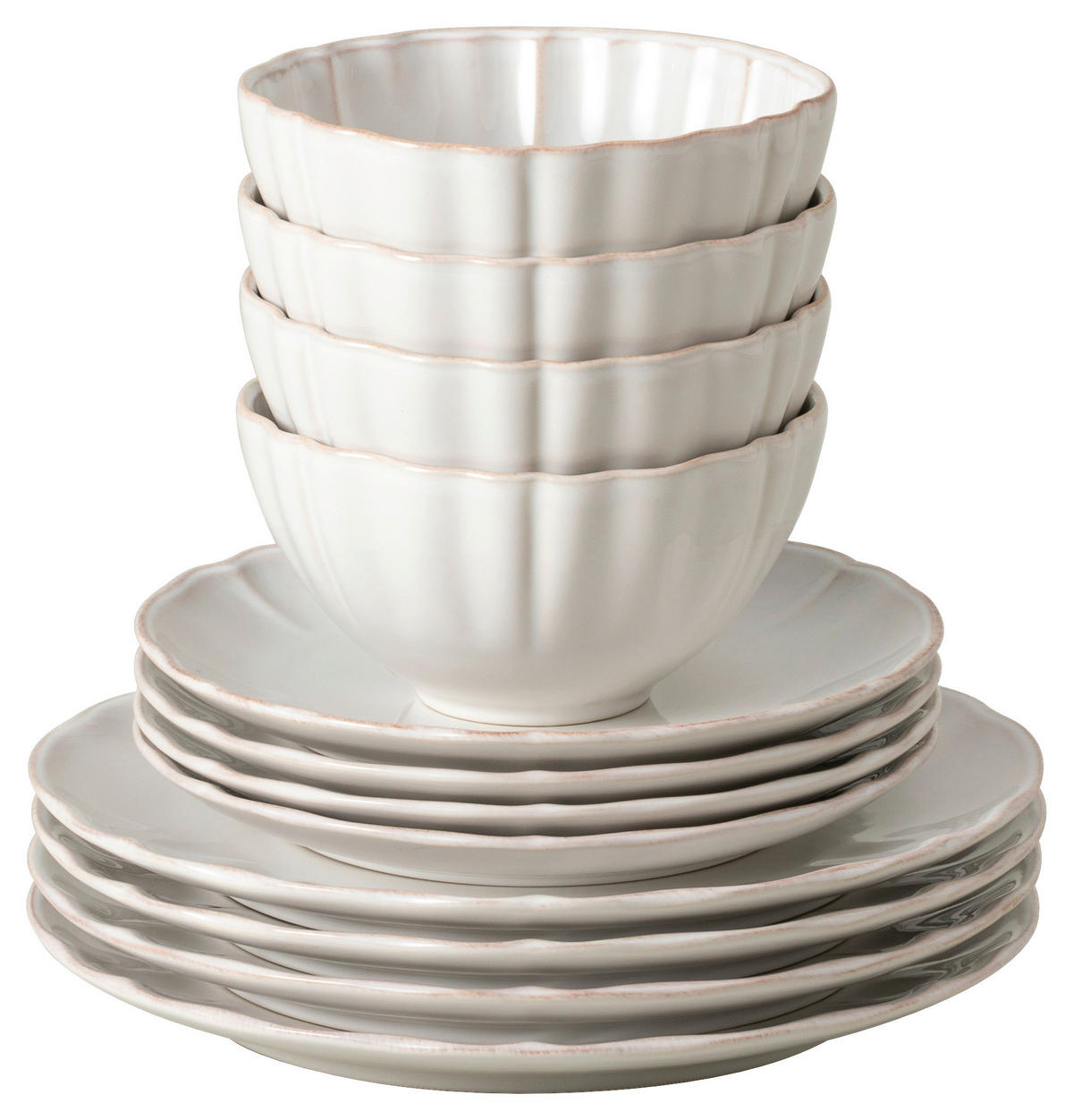 KOMBISERVICE Weiß ALENTEJO 12-teilig 4 Personen  - Weiß, Basics, Keramik - Costa Nova