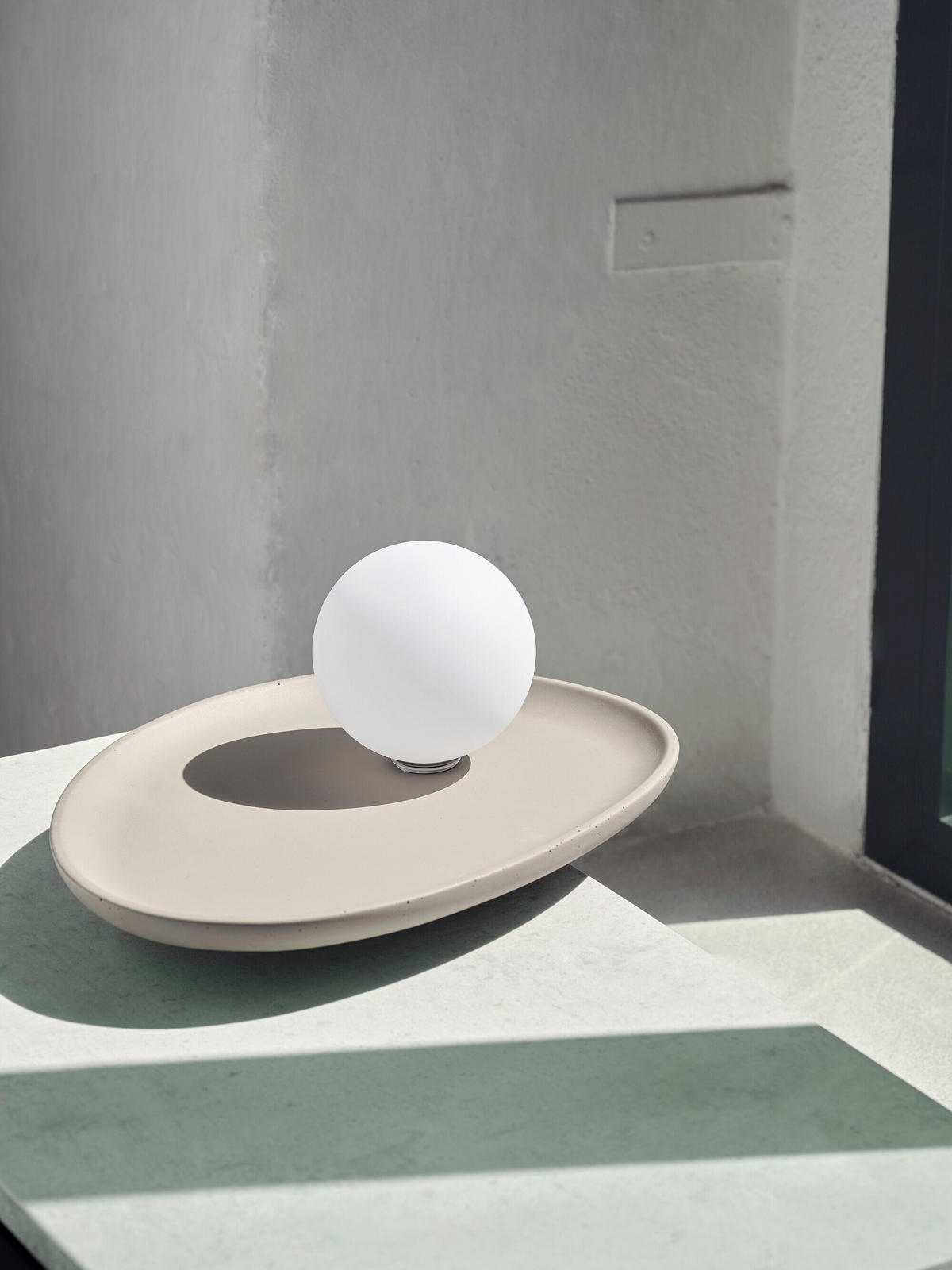 TISCHLEUCHTE 32.5/24/13.5 cm   - Grau, Basics, Glas/Stein (32.5/24/13.5cm) - Osram