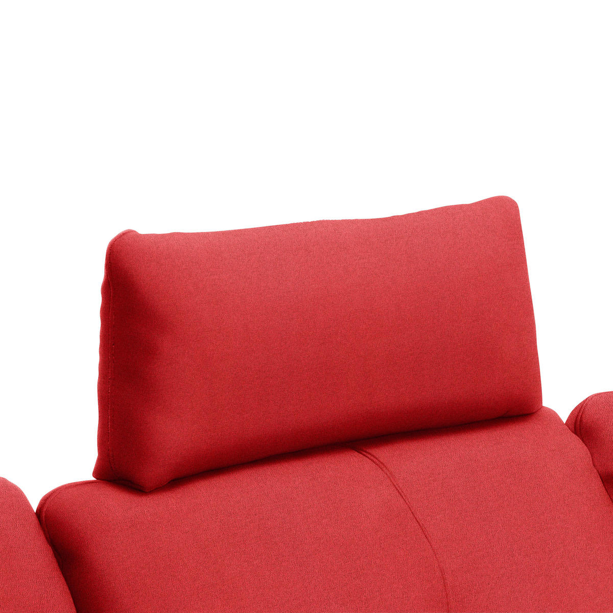 ECKSOFA in Webstoff Hellrot  - Hellrot/Schwarz, Design, Textil/Metall (301/179cm) - Chilliano