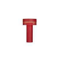 AKKU-TISCHLEUCHTE   - Rot, Trend, Metall (24cm) - Hell