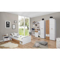 JUGENDZIMMER Weiß, Eschefarben  - Eschefarben/Birkefarben, MODERN, Holz/Holzwerkstoff (80/190cm) - MID.YOU