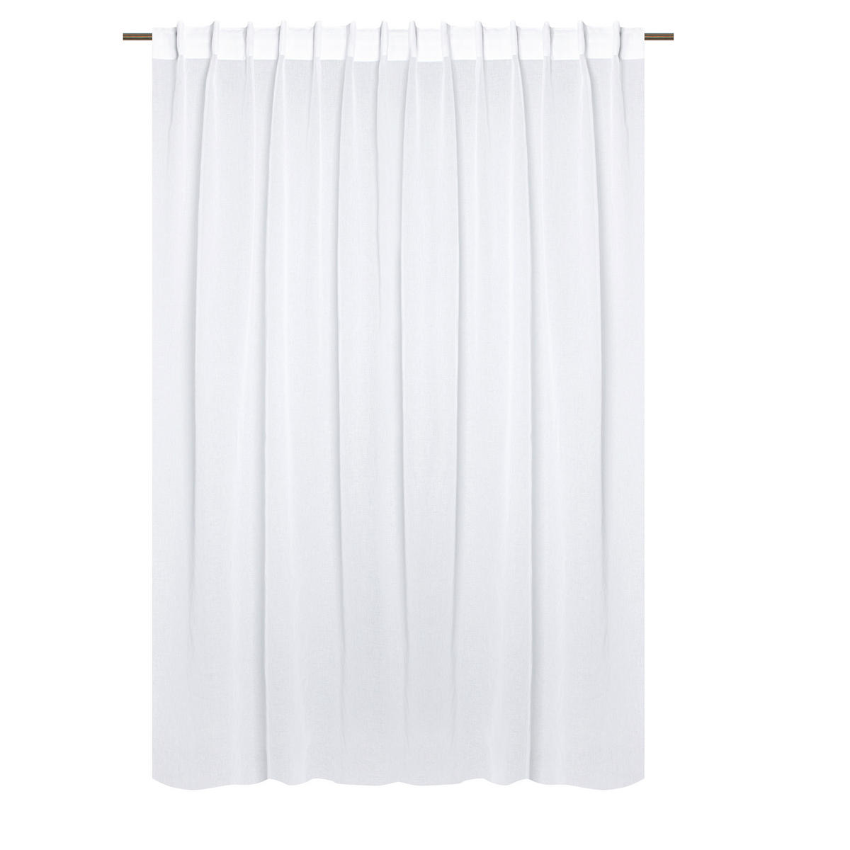 FERTIGVORHANG  halbtransparent   280/240 cm  - Weiß, Basics, Textil (280/240cm)