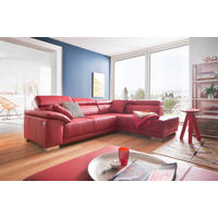 SEDEŽNA GARNITURA, pravo usnje rdeča  - rdeča, Design, usnje (270/205cm) - Pure Home Lifestyle