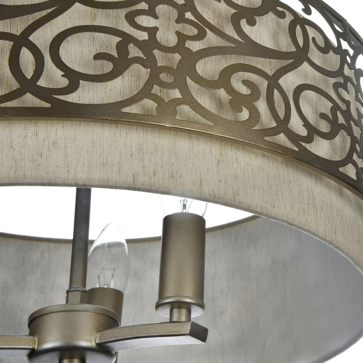 PENDELLEUCHTE  46,4/39/46,4 cm   - Messingfarben, Basics, Textil/Metall (46,4/39/46,4cm) - MAYTONI