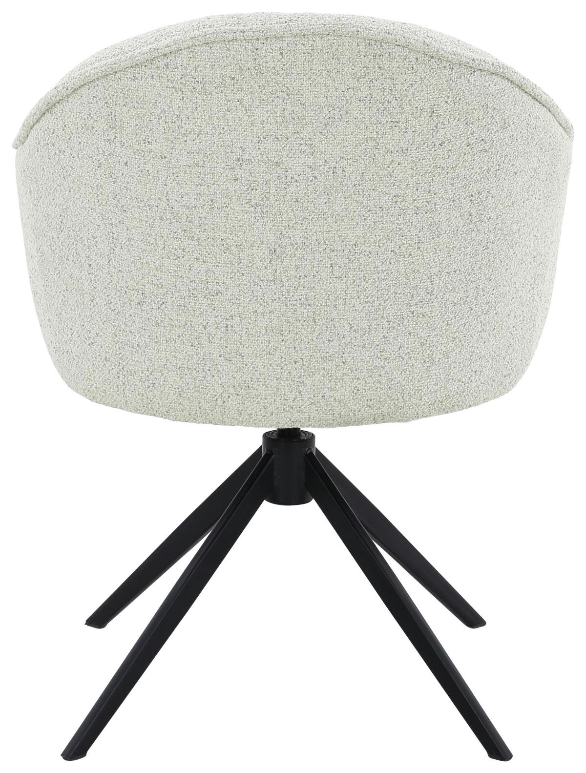 ARMLEHNSTUHL  Sitzfläche 360° drehbar, automatische Rückholfunktion Webstoff  - Creme/Schwarz, Design, Textil/Metall (66/83/64cm) - Novel