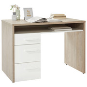PISALNA MIZA leseni material bela, hrast - bela/hrast, Konvencionalno, leseni material (110/76,7/60,2cm) - Xora