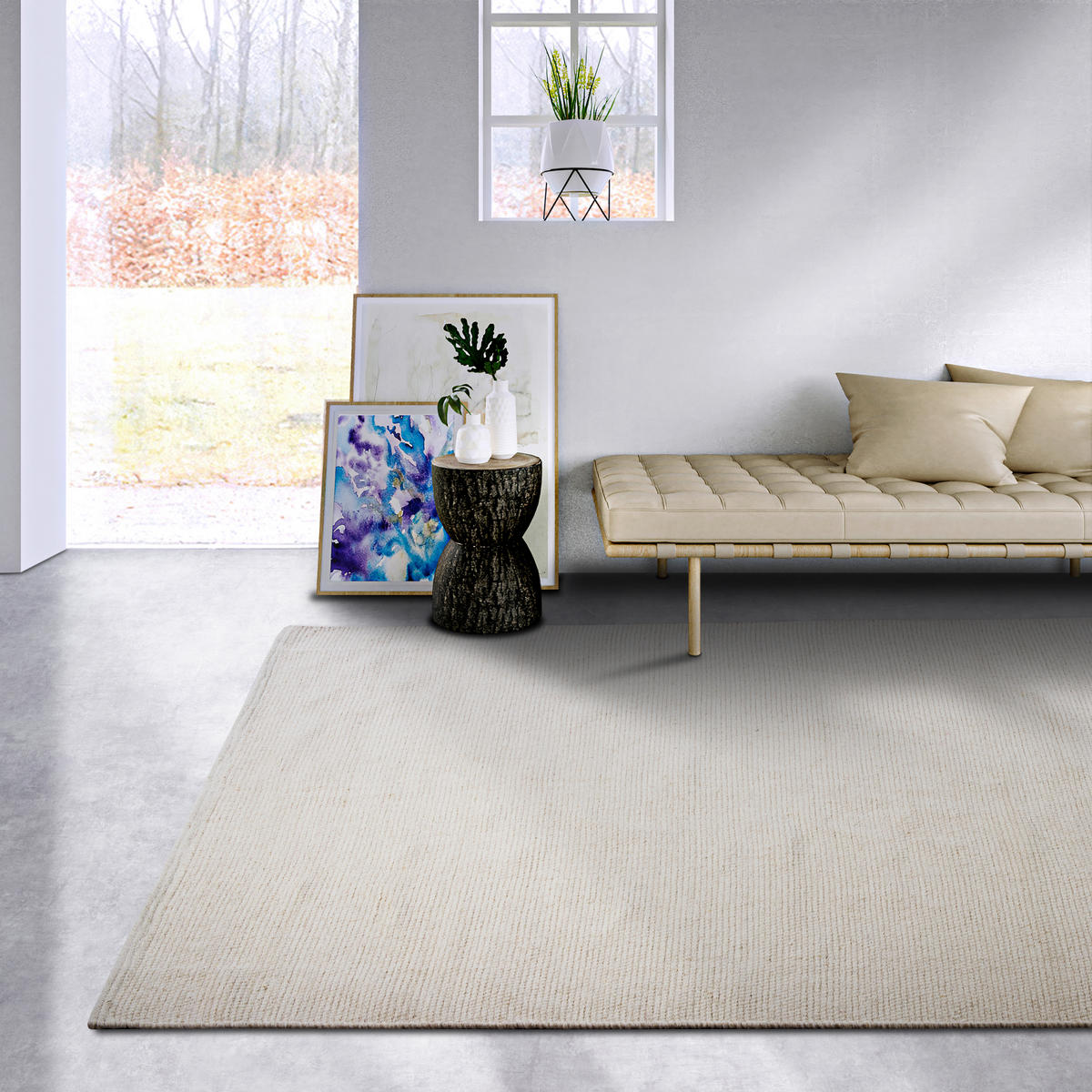 WEBTEPPICH 160/230/230 cm Delhi Weiß  - Weiß, Basics, Textil (160/230/230cm) - Elle Decoration