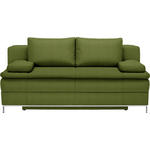 BOXSPRINGSOFA in Grün  - Chromfarben/Grün, Design, Textil/Metall (200/93/107cm) - Novel