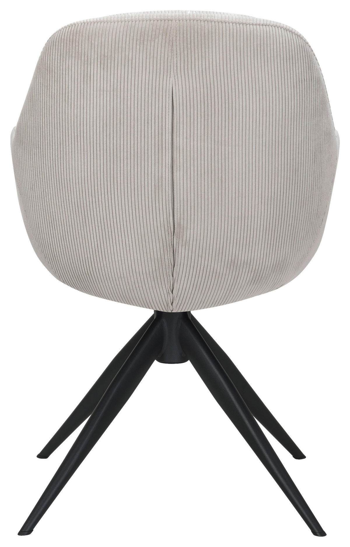 ARMLEHNSTUHL  Sitzfläche 360° drehbar, inklusive Armlehnen, automatische Rückholfunktion Webstoff  Taupe  - Taupe/Schwarz, Design, Textil/Metall (62/85/70cm) - Johann Jakob