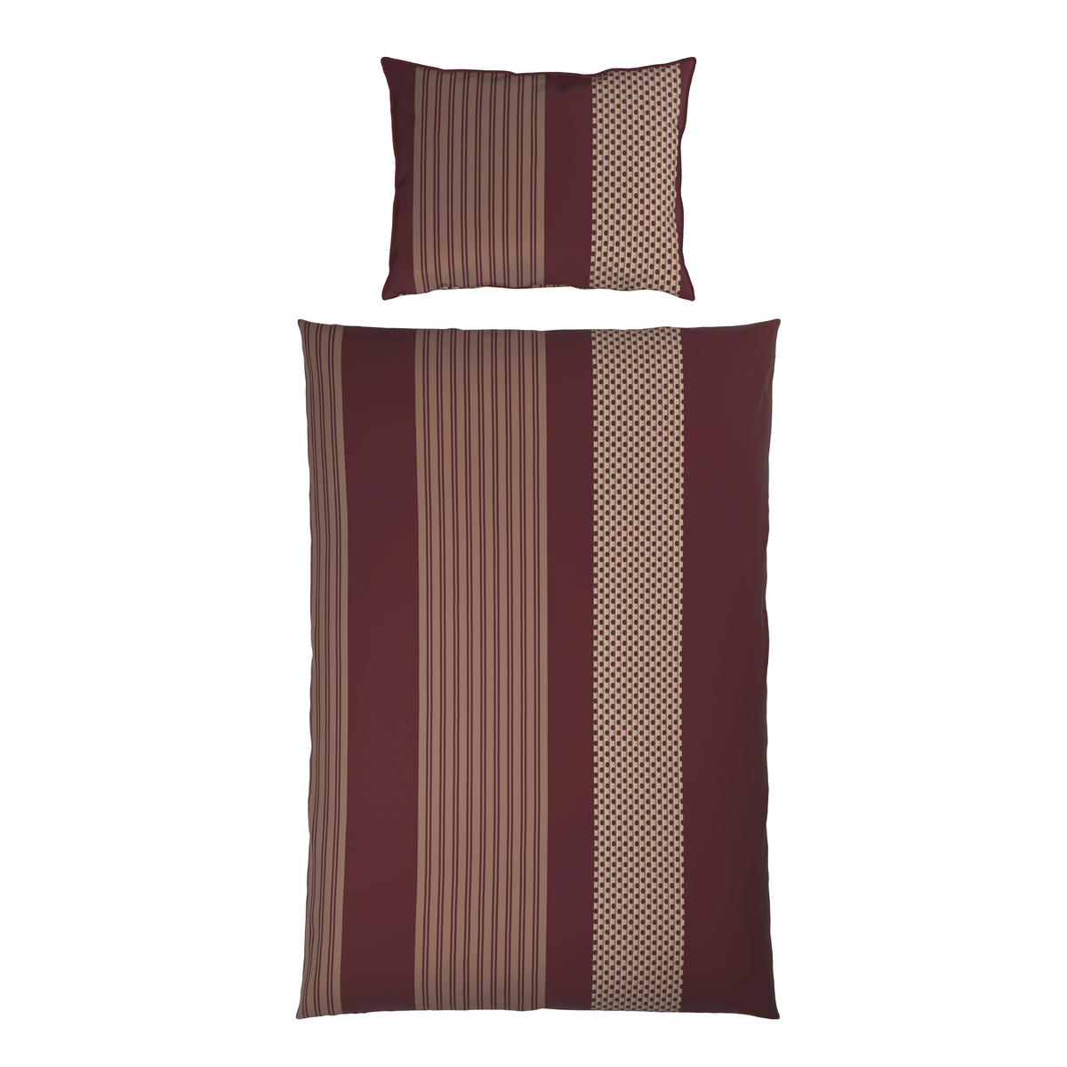 OBOJESTRANSKA POSTELJNINA 140/200 cm saten češnjevo rdeča  - češnjevo rdeča, tekstil (140/200cm) - Dieter Knoll
