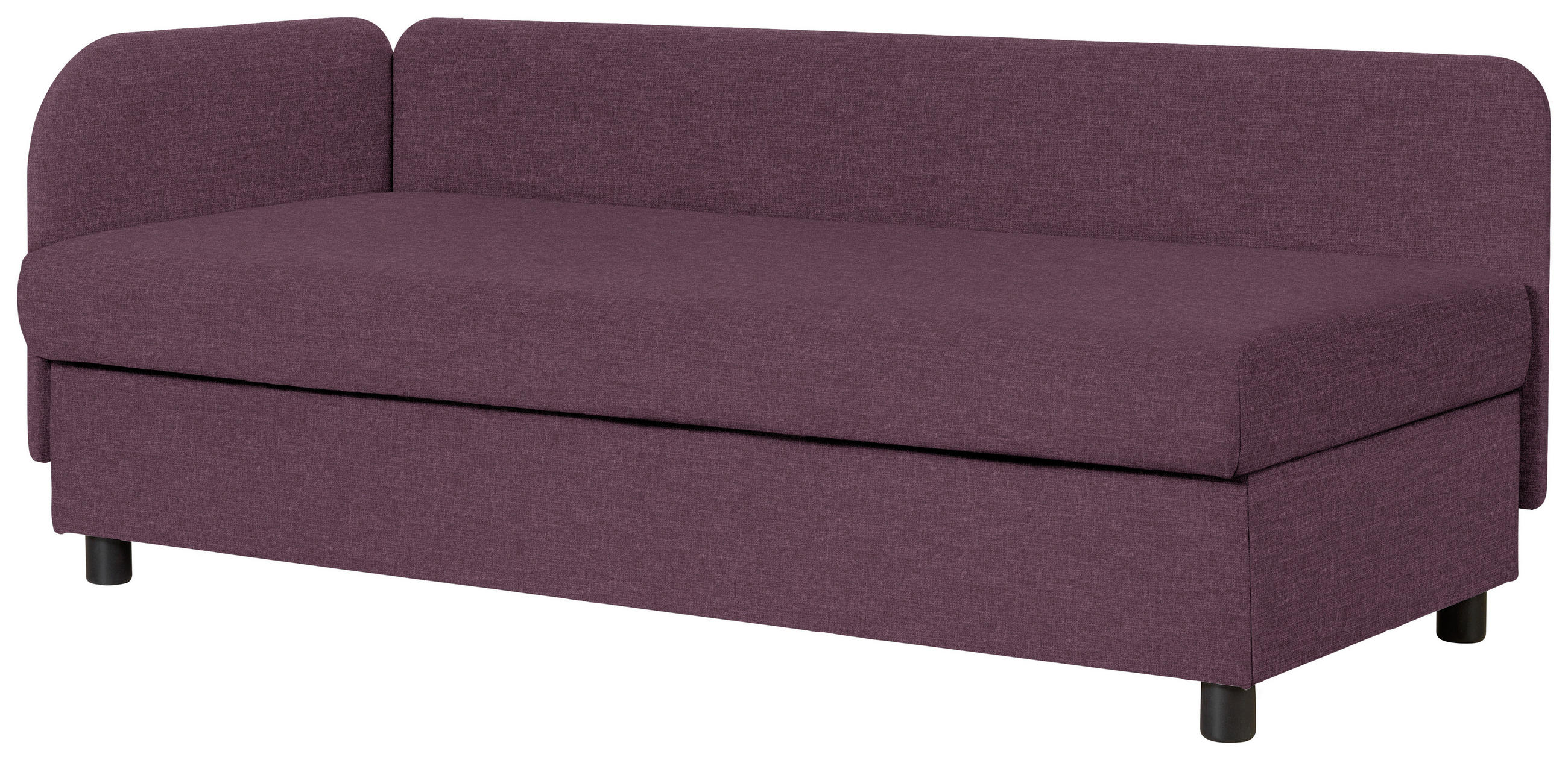 LIEGE in Dunkelrot  - Wengefarben/Dunkelrot, MODERN, Holz/Textil (206/80/94cm) - Joka