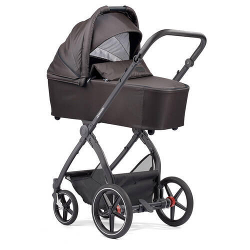 KINDERWAGENSET FX4 Life  - Dunkelbraun/Schwarz, Basics, Textil/Metall (57/129/100cm) - Gesslein