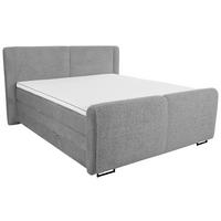 POSTELJA BOXSPRING 180 cm   x 200 cm  , tekstil siva  - črna/siva, Moderno, kovina/tekstil (180/200cm) - MID.YOU