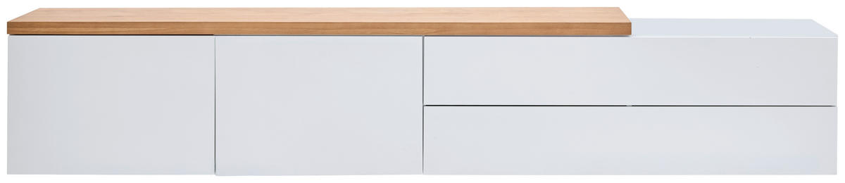 LOWBOARD  240/44/35 cm 2 Schublade(n) hängend  - Eichefarben/Weiß, KONVENTIONELL, Holz/Holzwerkstoff (240/44/35cm) - Xora