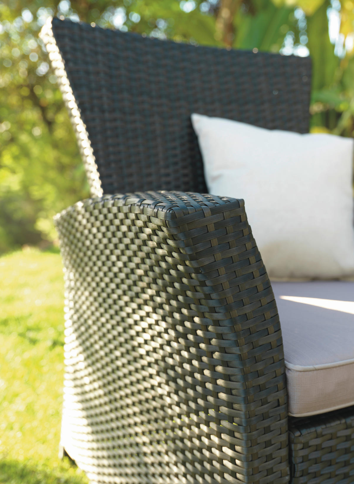 BAŠTENSKA GARNITURA 4 dela  - siva/zelena, Romantično / Seoski, metal/tekstil - Ambia Garden