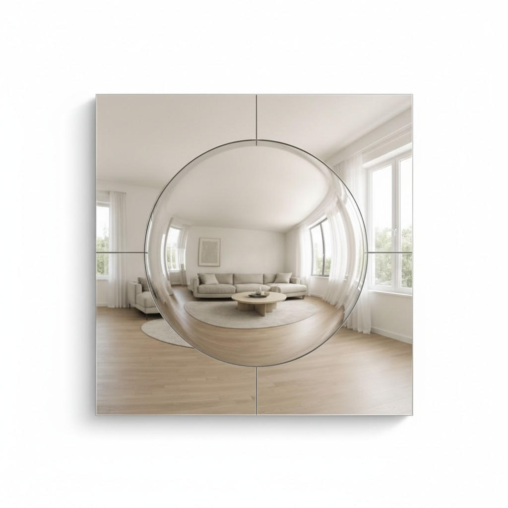 WANDSPIEGEL 70/70/5 cm  - Schwarz, Design, Glas/Holzwerkstoff (70/70/5cm) - Novel