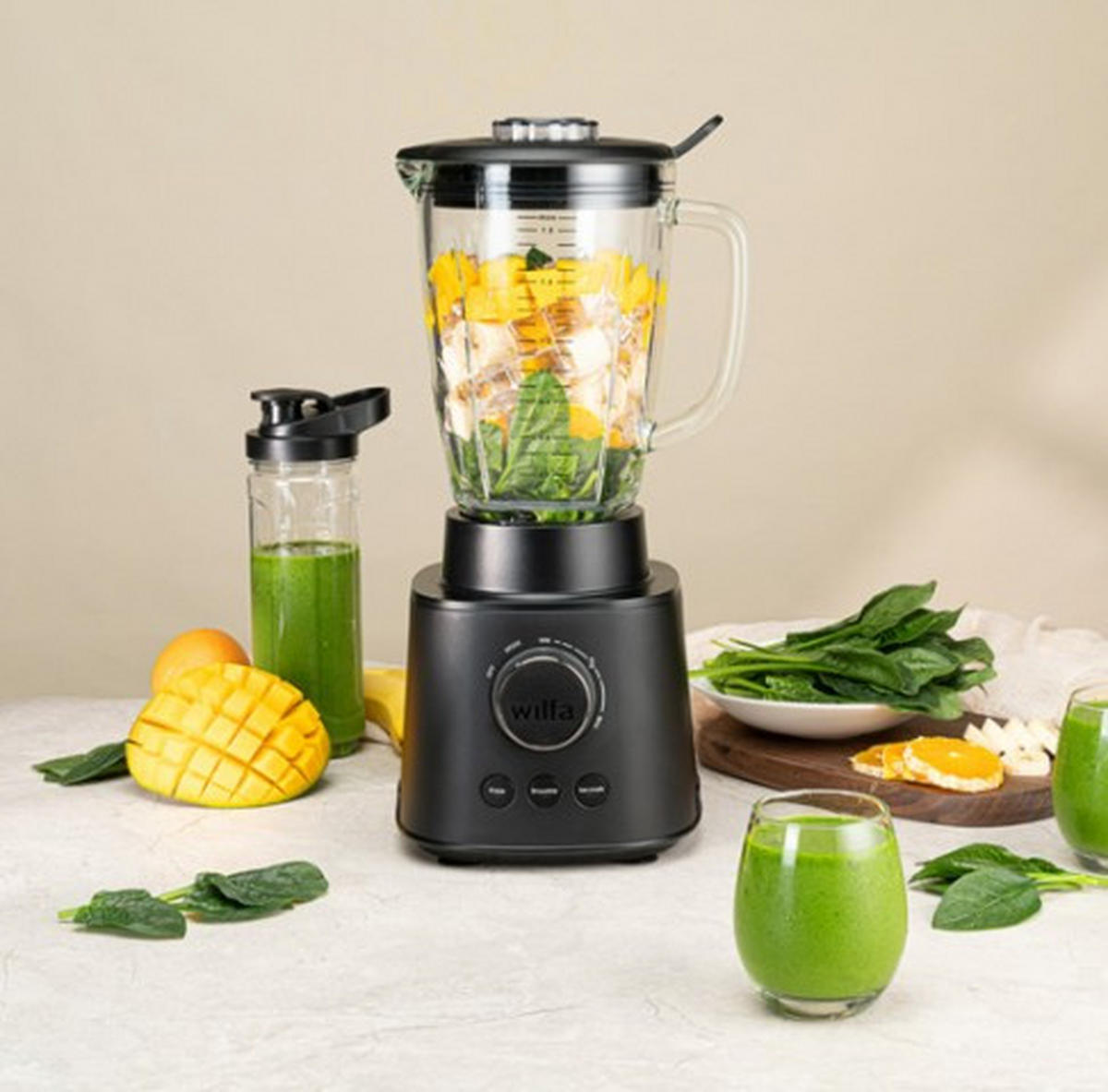 BLENDER  - svart, Klassisk, metall/glas - Wilfa