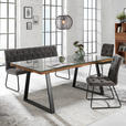 ESSTISCH in Holz, Metall, Glas 190/95/76 cm  - Schwarz/Naturfarben, Trend, Glas/Holz (190/95/76cm) - Ambia Home