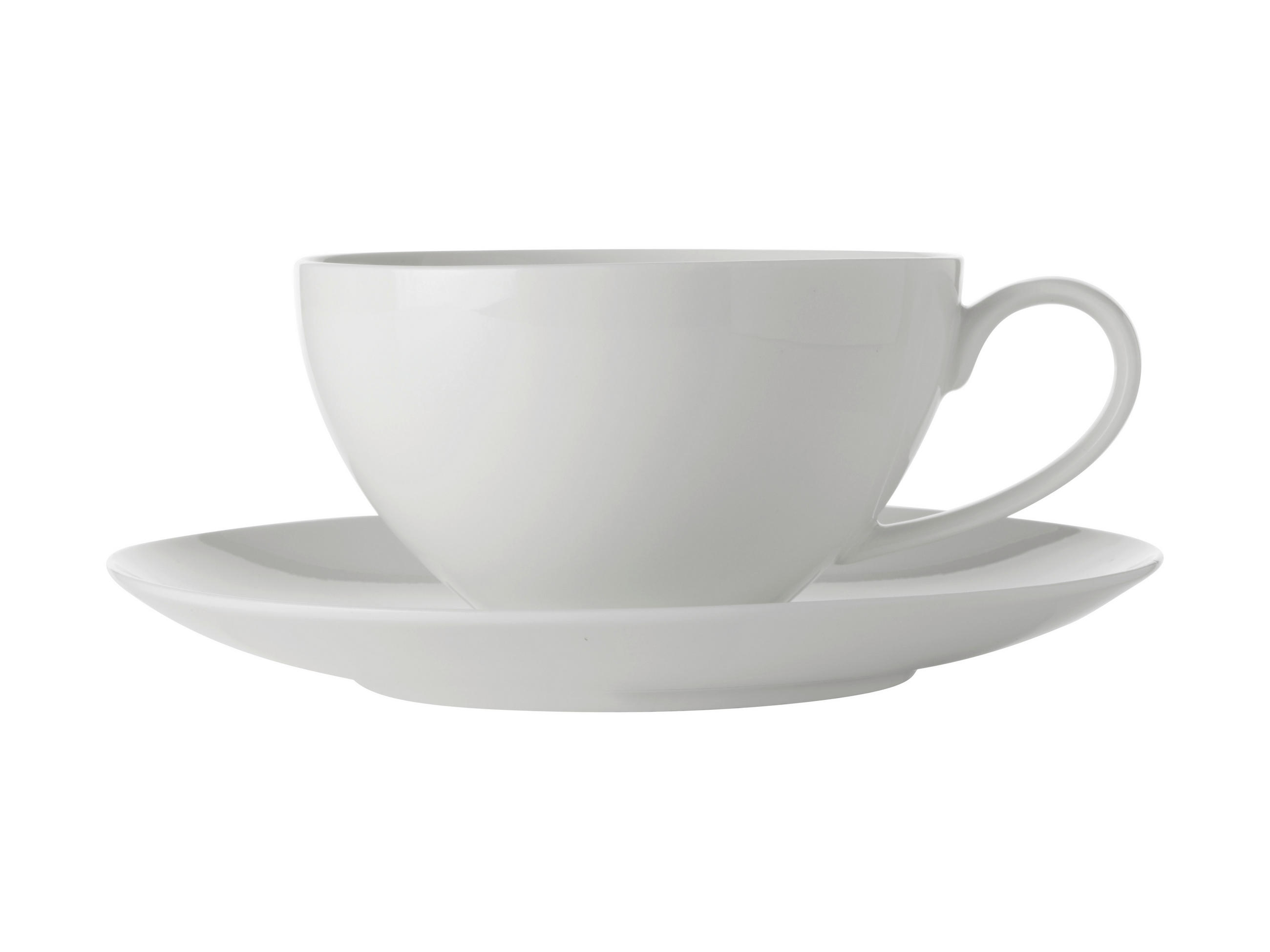 ŠÁLKA S TANIERIKOM porcelán - biela, Basics, keramika (400ml) - Maxwell & Williams