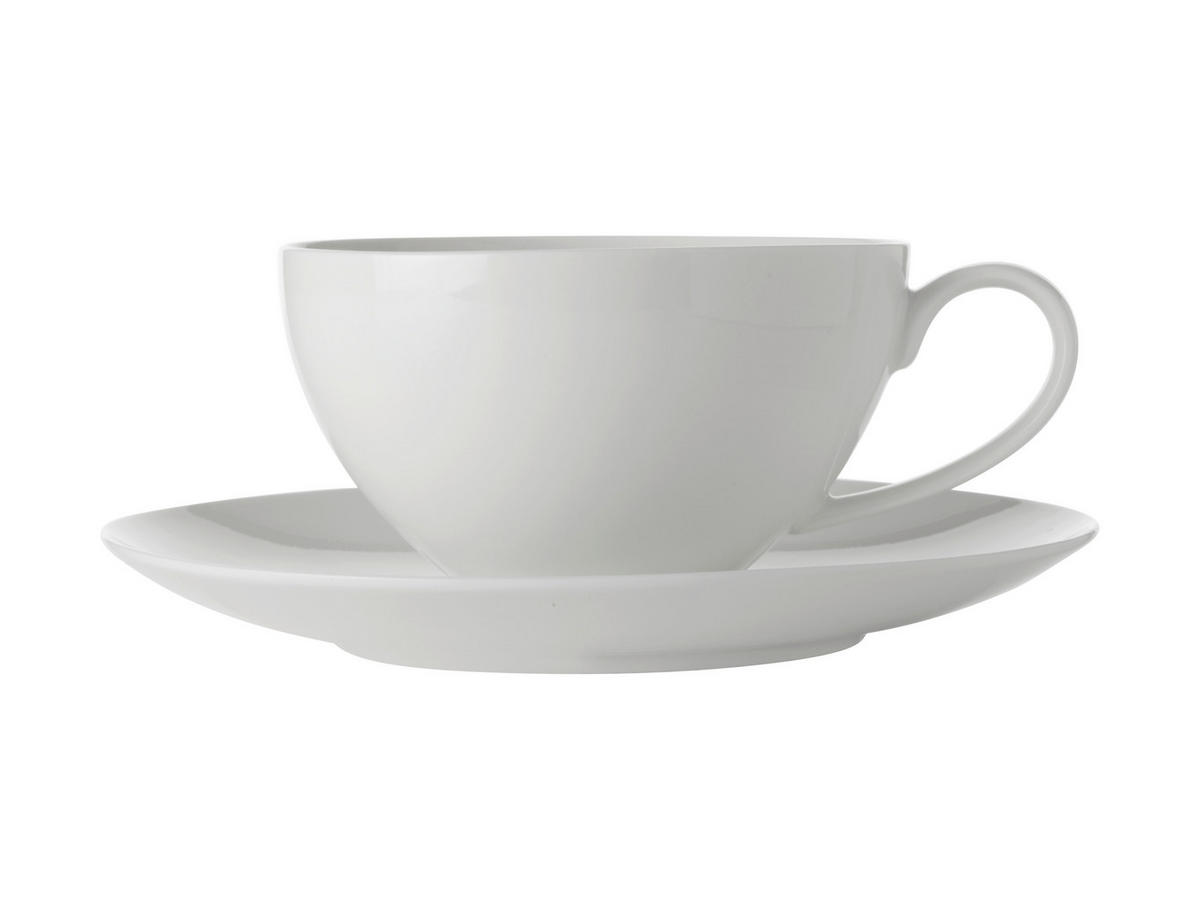 ŠÁLKA S TANIERIKOM porcelán - biela, Basics, keramika (400ml) - Maxwell & Williams
