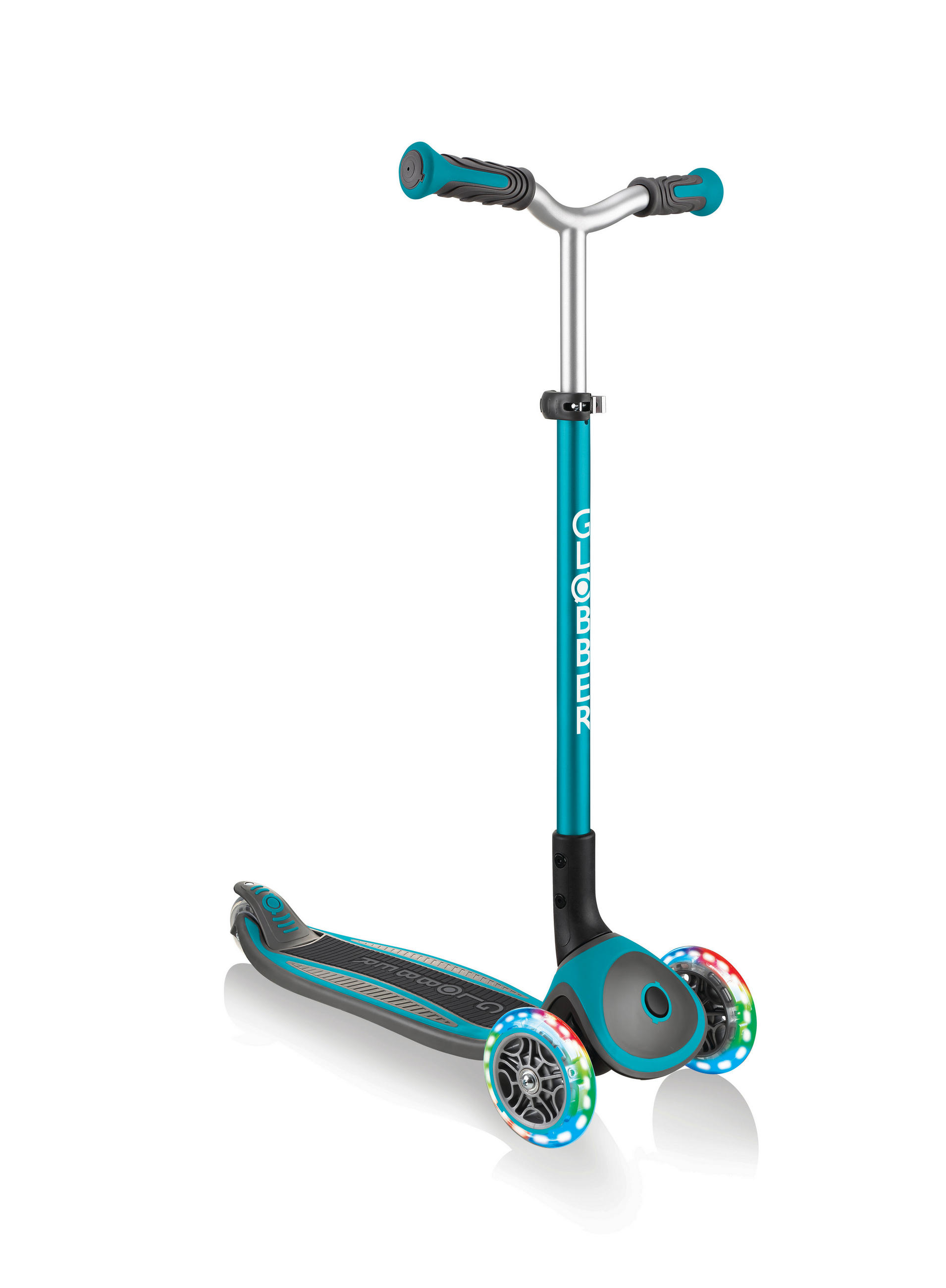 SCOOTER 662 Globber Master Lights  - Türkis/Schwarz, Basics, Kunststoff (61/94/37cm) - GLOBBER