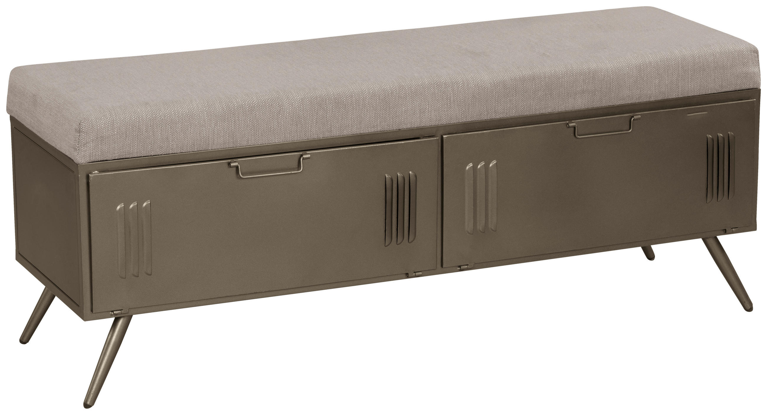 BANCĂ PENTRU HOL 120/47.5/39 cm  - gri, Konventionell, metal/textil (120/47.5/39cm) - Livetastic