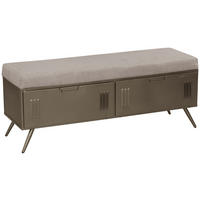 BANCĂ PENTRU HOL 120/47.5/39 cm  - gri, Konventionell, metal/textil (120/47.5/39cm) - Livetastic