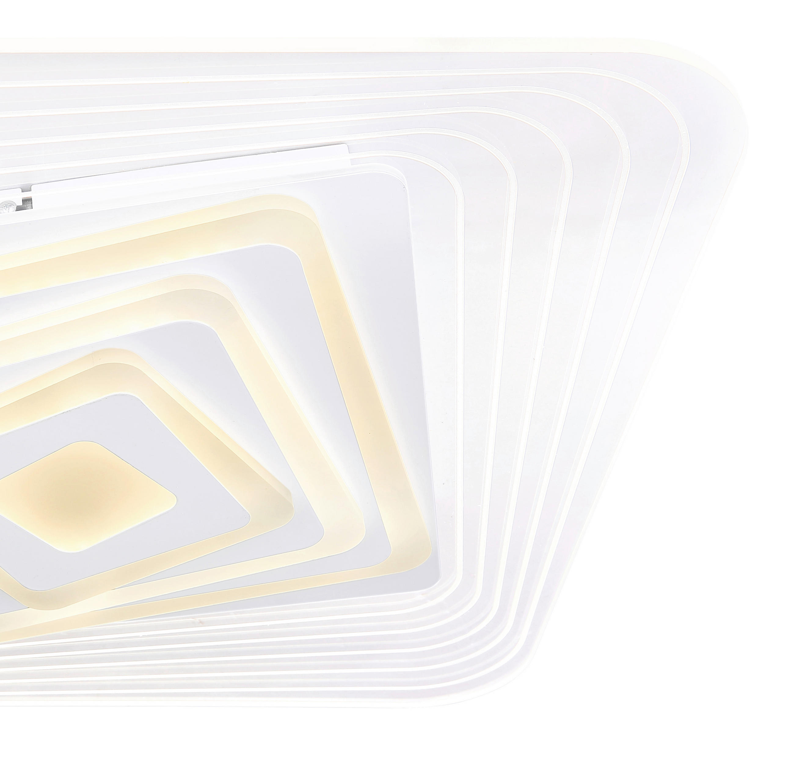 Thumbnail - Led-Deckenleuchte, Weiß, Metall, Kunststoff, F, 50x6.5x50 cm, 3 Helligkeitsstufen, 3-fach schaltbar, Farben fixierbar, L...