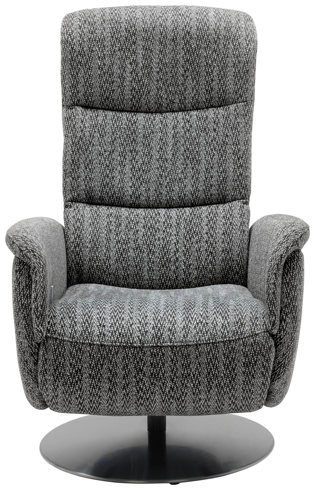 RELAXSESSEL in Textil Schwarz  - Edelstahlfarben/Schwarz, Design, Textil/Metall (71/112/83cm) - Dieter Knoll