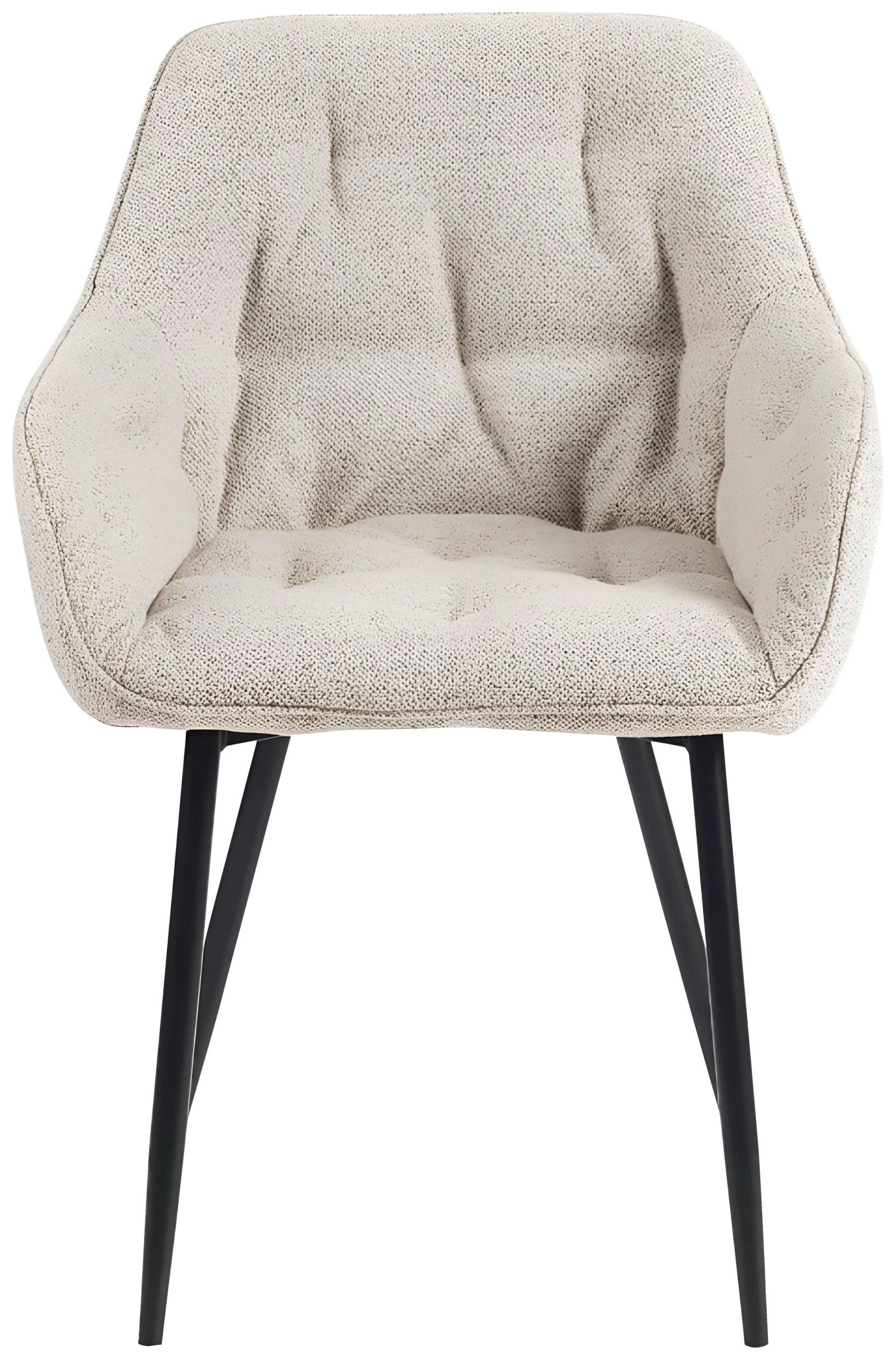 STOL MED ARMSTÖD järn flatväv  - beige/svart, Modern, metall/textil (59,5/84/55,5cm) - home24