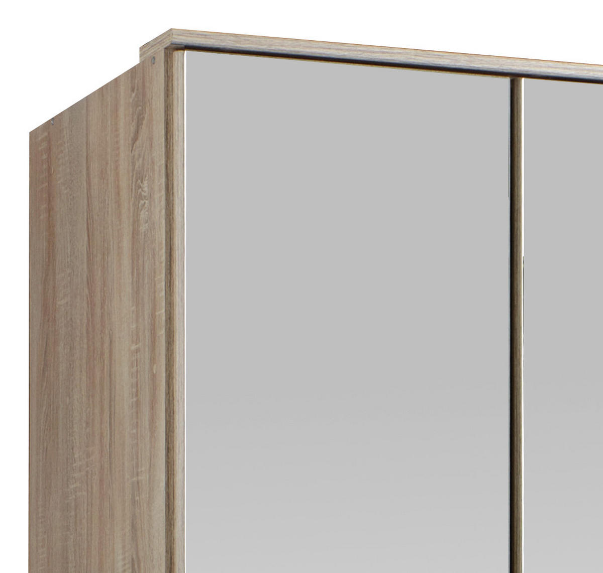 DREHTÜRENSCHRANK  in Eichefarben  - Eichefarben/Alufarben, KONVENTIONELL, Glas/Holzwerkstoff (90/199/58cm) - MID.YOU