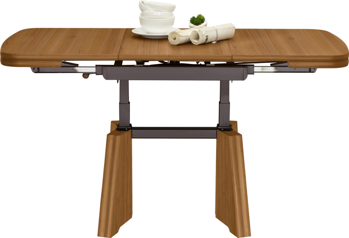 COUCHTISCH in Metall, Holzwerkstoff 90-131/65/56-75 cm  - Kirschbaumfarben, Konventionell, Holzwerkstoff/Metall (90-131/65/56-75cm) - Venda