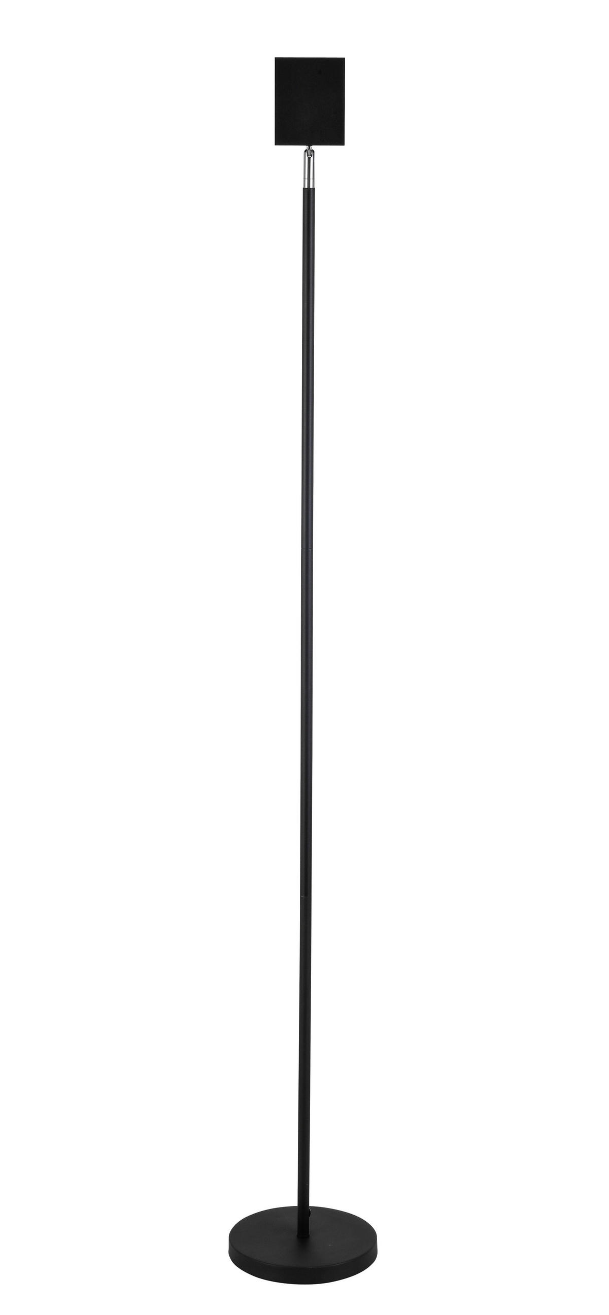 LED-STEHLEUCHTE Ryusei 18/143,5 cm   - Schwarz, Design, Metall (18/143,5cm) - Novel