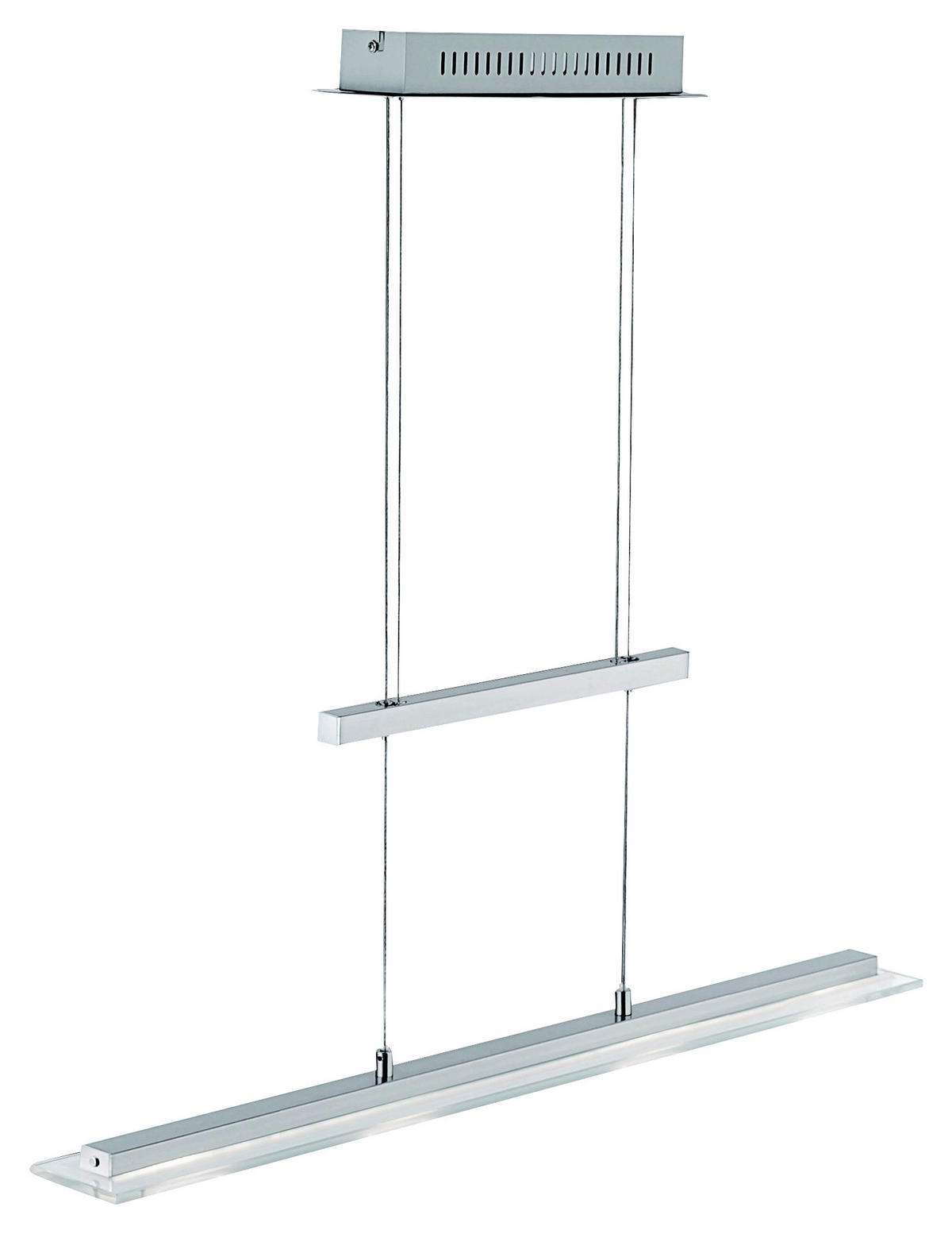 ZÁVĚSNÉ LED SVÍTIDLO, 64/150 cm  - barvy chromu/barvy niklu, Konvenční, kov/sklo (64/150cm)