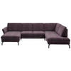 WOHNLANDSCHAFT in Velours Lila, Flieder  - Lila/Flieder, Design, Textil/Metall (179/335/220cm) - Beldomo System