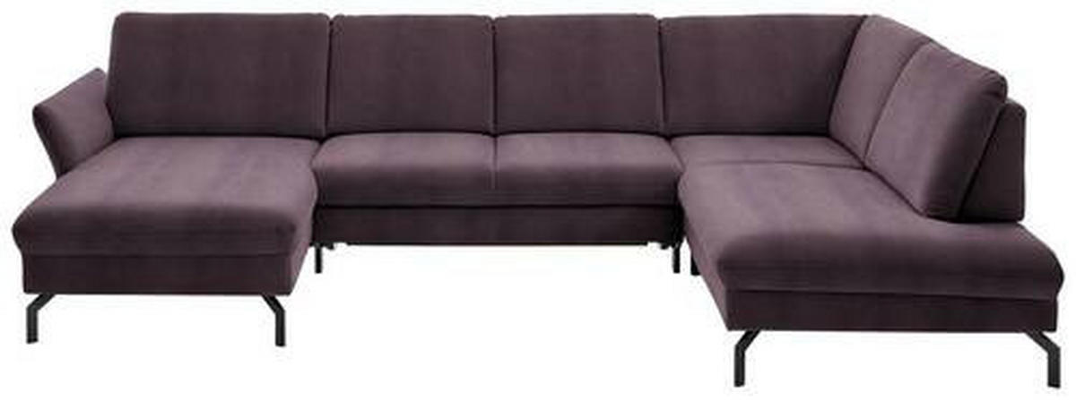 WOHNLANDSCHAFT in Velours Lila, Flieder  - Lila/Flieder, Design, Textil/Metall (179/335/220cm) - Beldomo System