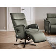 RELAXSESSEL in Leder Grau  - Schwarz/Grau, Design, Leder/Metall (70/117/85cm) - Dieter Knoll