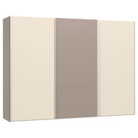 SCHWEBETÜRENSCHRANK 303/220/65 cm 3-türig Hellbraun, Kaschmir  - Hellbraun/Kaschmir, Design, Holzwerkstoff/Metall (303/220/65cm) - Jutzler