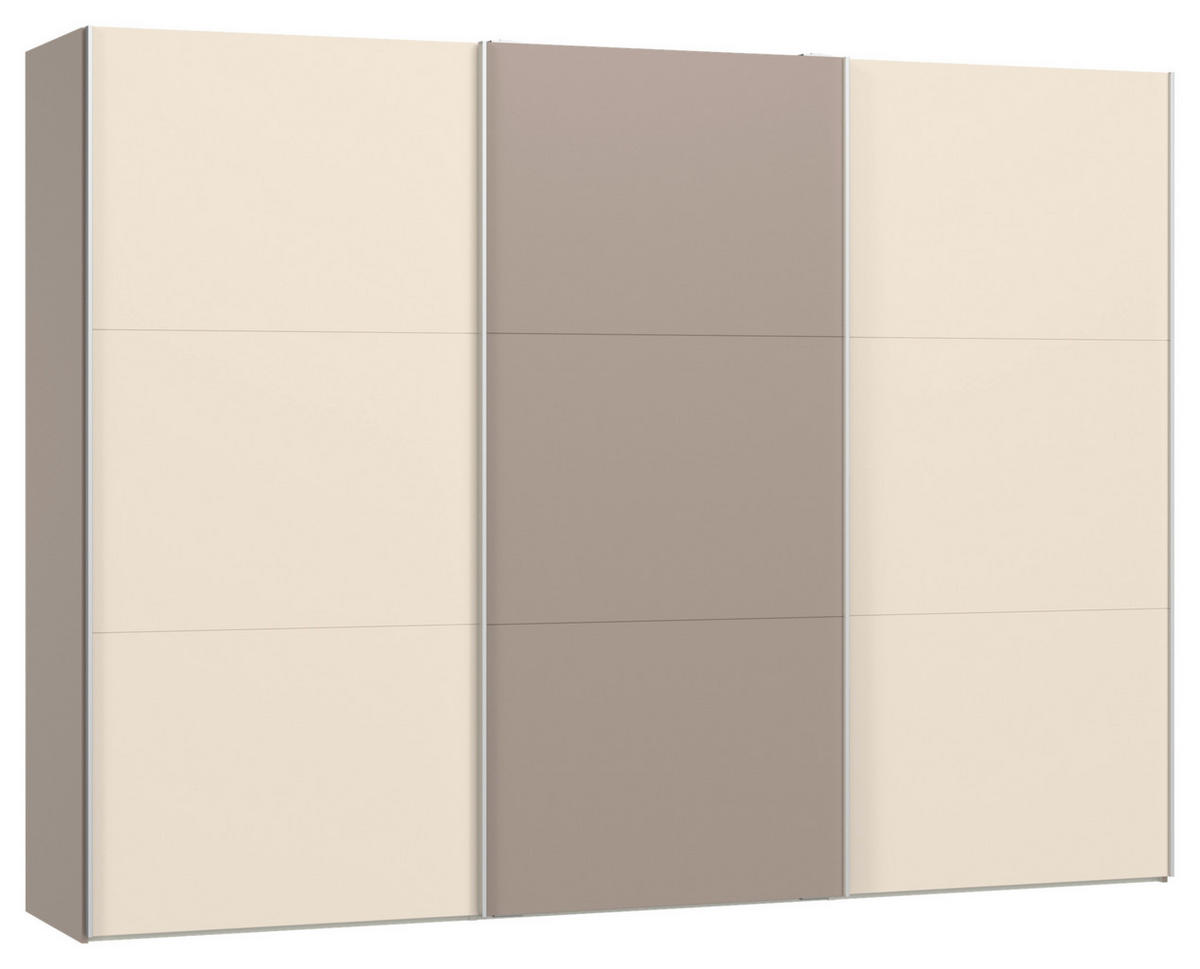 SCHWEBETÜRENSCHRANK 303/220/65 cm 3-türig Hellbraun, Kaschmir  - Hellbraun/Kaschmir, Design, Holzwerkstoff/Metall (303/220/65cm) - Jutzler
