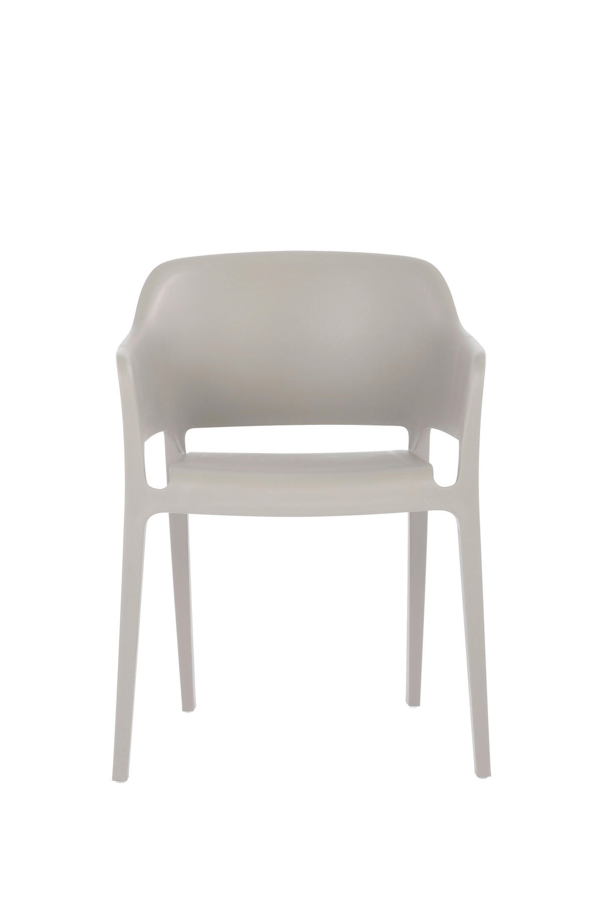 GARTENSTUHL-SET Kunststoff Hellgrau  - Hellgrau, MODERN, Kunststoff (54,5/77,5/55cm) - Gardenson