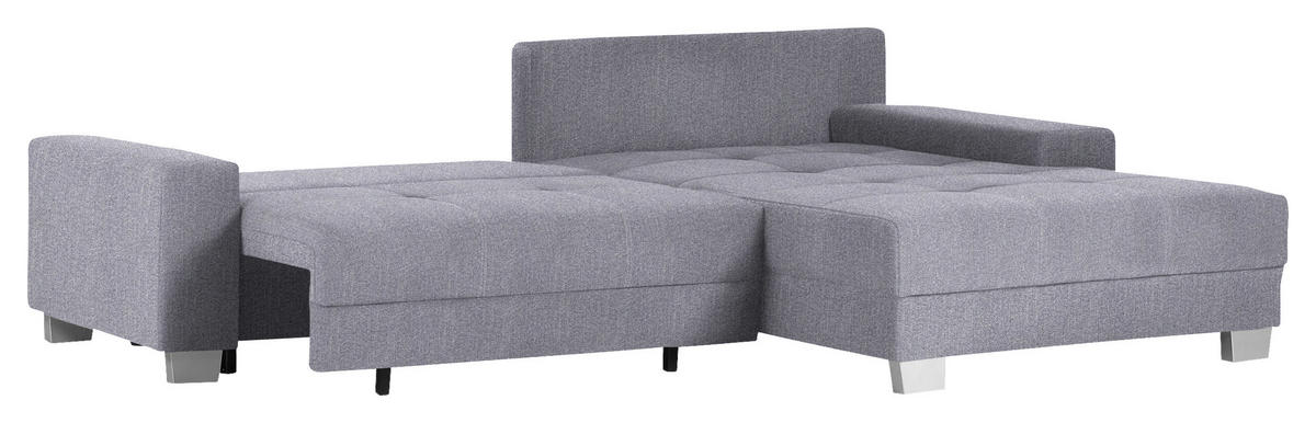 HÖRNSOFFA i flatväv grå  - silver/grå, Klassisk, trä/textil (273/192cm) - MID.YOU